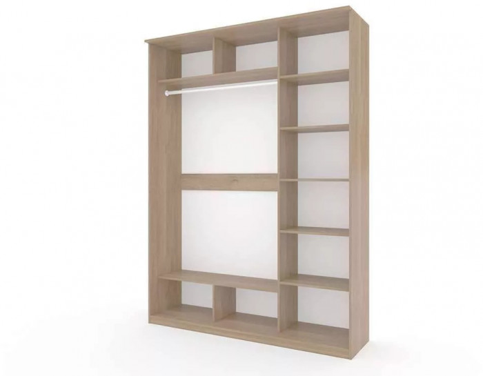 Шкаф купе Модерн 1776х600 3-х дверный 2-х секционный глухой ясень