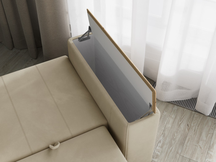 Кресло-кровать "Нави", Бежевый/МДФ дуб канадский