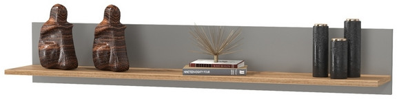Остин 16.484 Полка, цвет серый графит/дуб крафт золотой, ШхГхВ 120х20х21,6 см.