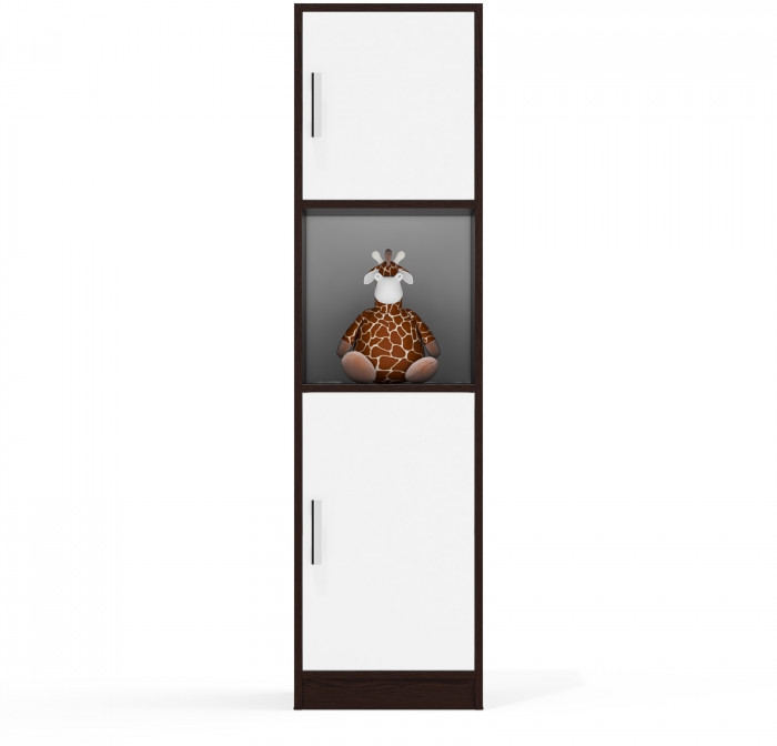 Пенал С-МД-СК9П к компьютерному столу С-МД-СК9, цвет венге/белый шагрень, ШхГхВ 43х45х160 см., универсальная сборка