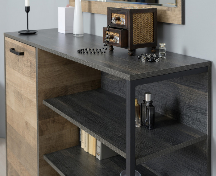 Трувор Прихожая 167, цвет дуб гранж песочный/интра, ШхГхВ 209х37х195 см., универсальная сборка