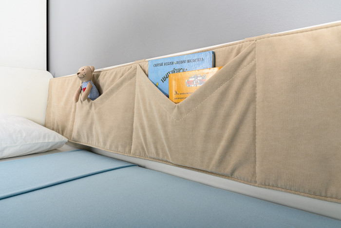 Эйп Детская № 1, цвет белый/дуб белый, сп. м. 800х1600 мм., б/м, основание есть, максимальная нагрузка 80 кг., рекомендуемая высота матраса 120 мм.