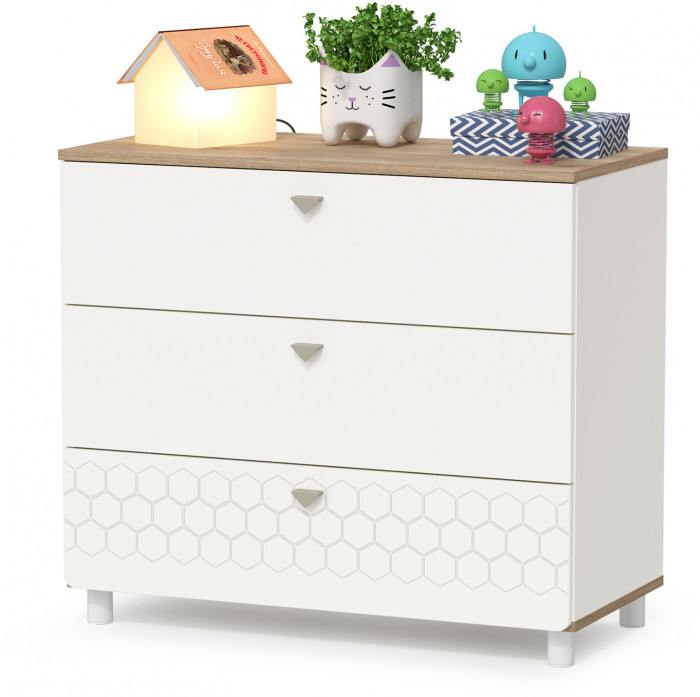 Эйп Детская № 1, цвет белый/дуб белый, сп. м. 800х1600 мм., б/м, основание есть, максимальная нагрузка 80 кг., рекомендуемая высота матраса 120 мм.