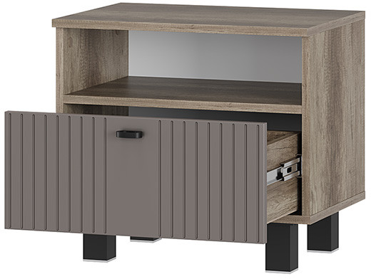 Тумба прикроватная Олива ТБ-14, Дуб каньон, Муссон софт