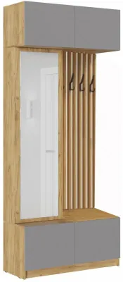 Прихожая Роджинамиф (Графит, Дуб Крафт Золотой)