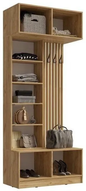 Прихожая Роджинамиф (Графит, Дуб Крафт Золотой)