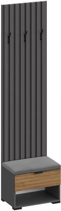 Модульная Прихожая Ома, набор №5, Графит/Дуб Тортуга, Simple 27