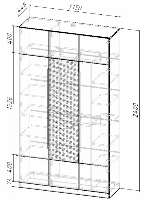 Модульная прихожая Кантри, композиция 3