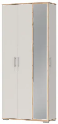 Прихожая 2-3421дкз/к.с Домино-мини, цвет дуб крафт золотой/кашемир серый, ШхГхВ 88х36х202 см., универсальная сборка