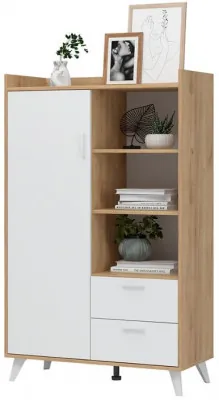 ИРИС ШК-06 Шкаф малый (935х1505х425) дуб крафт золото/белый