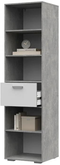 Денвер ПН-02 Пенал открытый  (547х2020х504) ателье светлый/белый