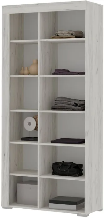 Гранд стеллаж 03 (ШК 4) (0.896х1,944х0,383) дуб крафт белый