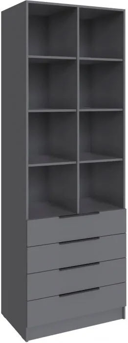 Стеллаж Мадрид (0,8) с 4 ящ., Графит серый