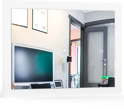 Камелия Зеркало, цвет белый, ШхГхВ 80х2х60 см.(подходит от спальни Сакура), можно вешать за подвесы горизонтально или вертикально