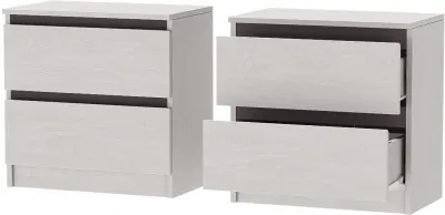 Кэт-1 Тумба 2-Ящика, Ясень анкор светлый/Графит