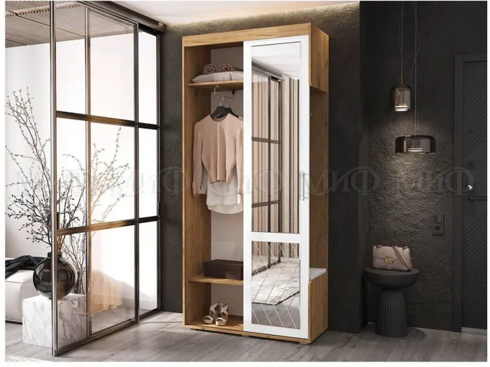 Прихожая Стелла-1 (Дуб Крафт/Белый)