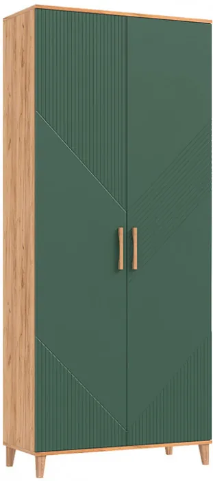 Модульная прихожая Ирис, Крафт золотой/Браш мени грин