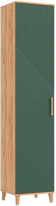 Модульная прихожая Ирис, Крафт золотой/Браш мени грин