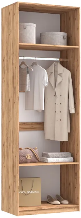 Тумба с зеркалом и шкафом 2-х ств Марвэл, Крафт золотой/Мальта грей