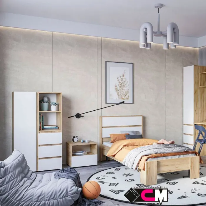 Хелен ШК 03 Шкаф (0,802х1,414х0,460) белый/дуб крафт золото