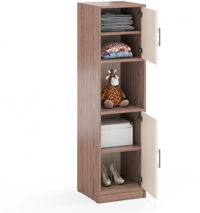 Пенал С-МД-СК9П к компьютерному столу С-МД-СК9, цвет ясень шимо светлый/ясень шимо тёмный, ШхГхВ 43х45х160 см., универсальная сборка