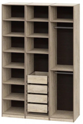 Шкаф без фасадов Этна 1.5 м. Комплект 12