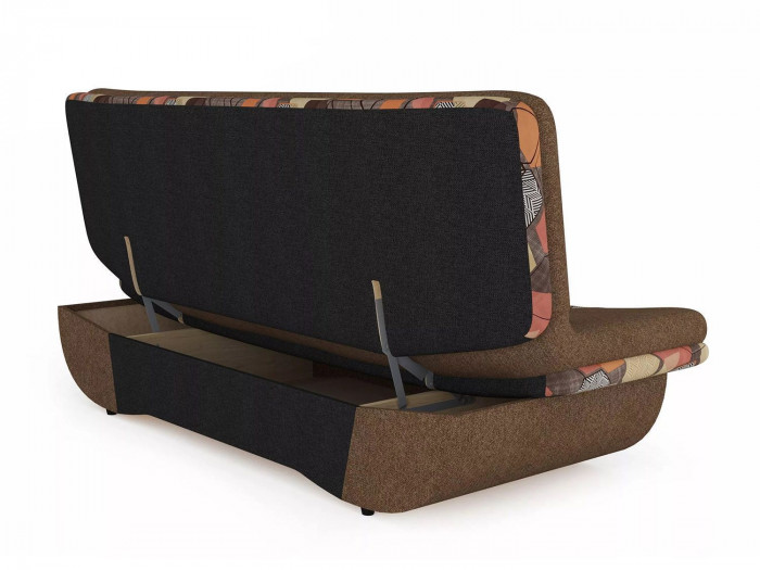 Диван Мальта 3Т Велюр Геометрия браун, Жаккард Савана хазел