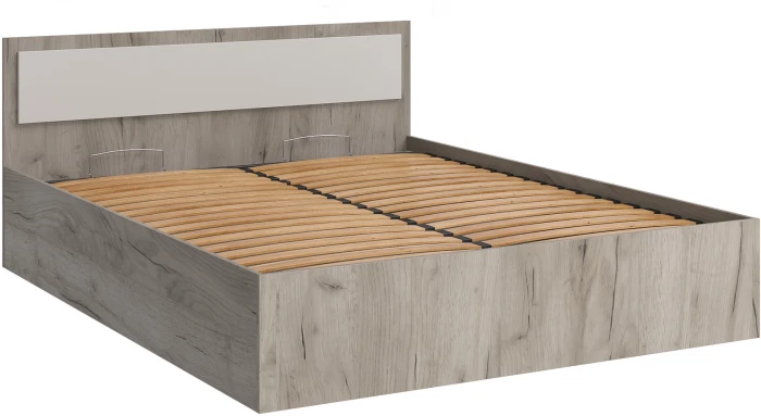 Кровать 1,4м с подъемным механизмом Фиеста NEW, Крафт серый/Кашемир