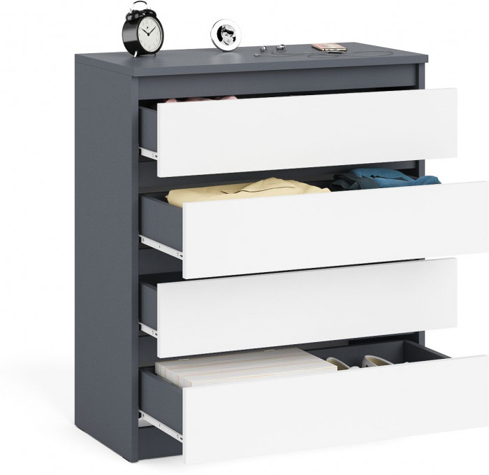 Мори Комод МК800.4, графит/белый