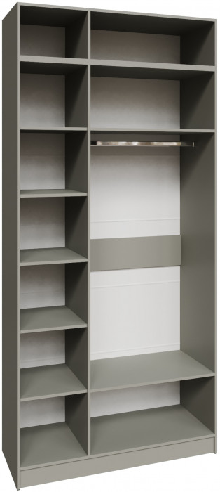 Шкаф 1,2 с антресолью и зеркалом Мадрид, Мокко