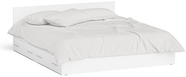 Мори Кровать с ящиками 1800, белый