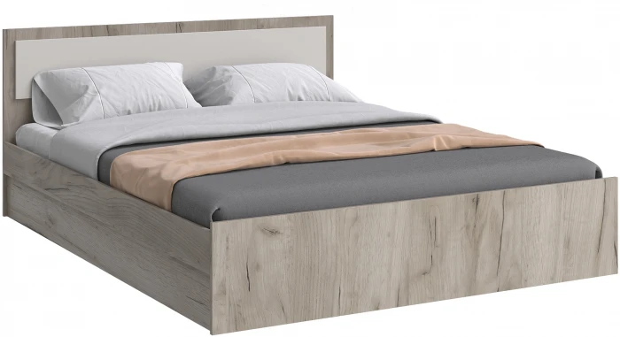 Кровать 1,6м с подъемным механизмом Фиеста NEW, Крафт серый/Кашемир