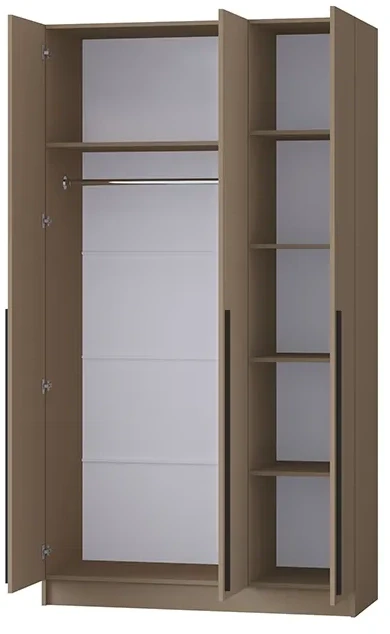 Шкаф Бастион 1500 №1 с антресолью, Молочный шоколад