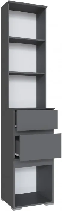 Плейона Тумба с ящиками графит серый