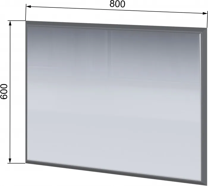 Плейона Зеркало графит серый