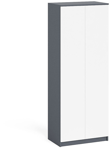 Мори Шкаф МШ800.1, цвет графит/белый, ШхГхВ 80,4х50,4х209,6 см.
