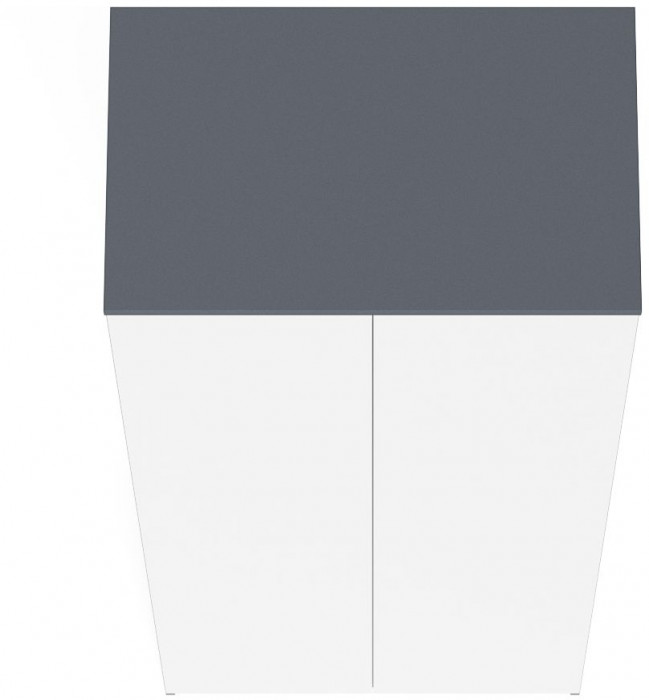 Мори Шкаф МШ800.1, цвет графит/белый, ШхГхВ 80,4х50,4х209,6 см.