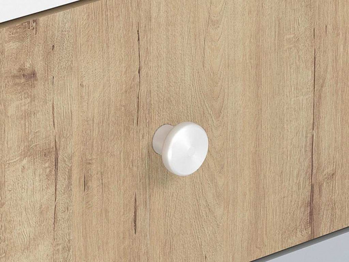 НМ 041.14 шкаф-пенал Морти Дуб Бунратти/белый/серый