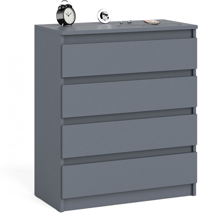 Мори Комод МК800.4, цвет графит, ШхГхВ 80,4х41х94 см.