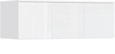 Норд Антресоль к шкафу 1200 Белый/Белый глянец холодный