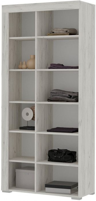 Гранд стеллаж 03 (ШК 4) (0.896х1,944х0,383) дуб крафт белый