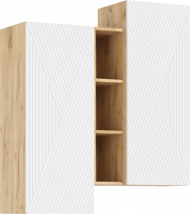 Флэш Модульная Гостиная, вариант №2, Браш вайт/Дуб крафт