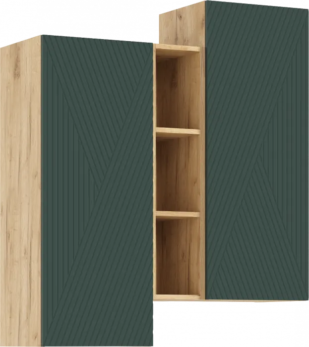 Флэш Модульная Гостиная, вариант №2, Браш мени грин/Дуб крафт