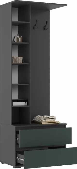 Норд Прихожая, композиция №3, Графит/Изумрудный