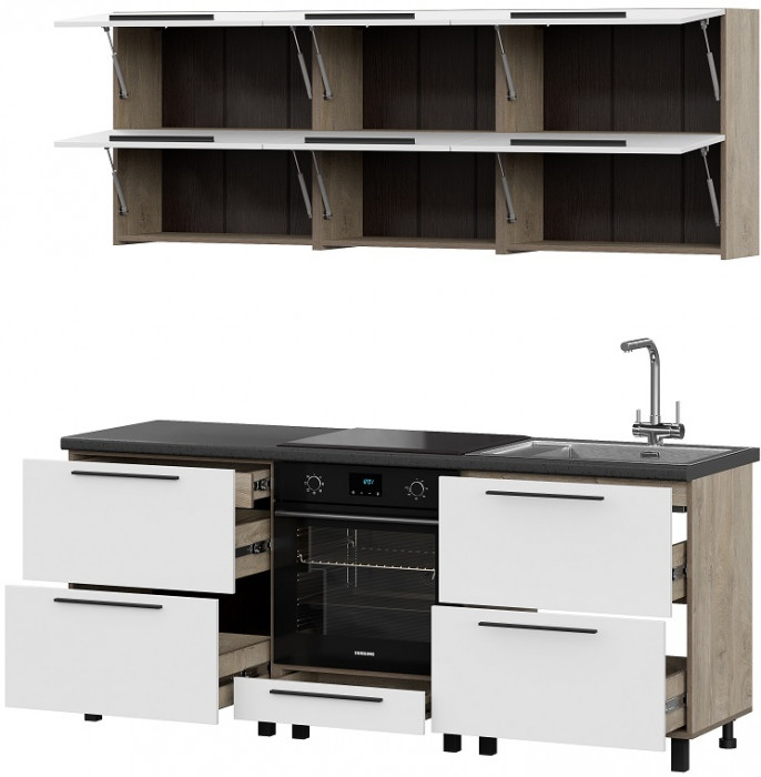 Кухня Этна 2.0 м. Комплект 3, софт вайт