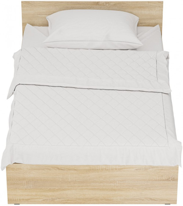 Стандарт Кровать 1200, цвет дуб сонома, ШхГхВ 123,5х203,5х70 см., сп.м. 1200х2000 мм., без матраса, основание есть