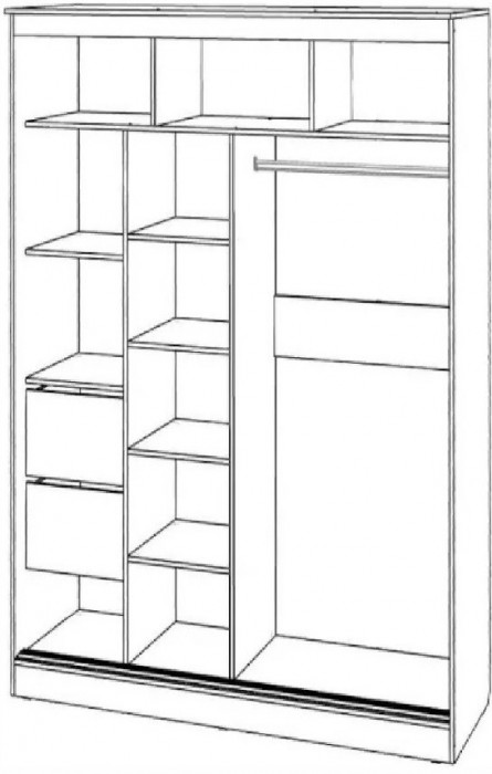 Шкаф-купе Элегант 1500 (Венге)