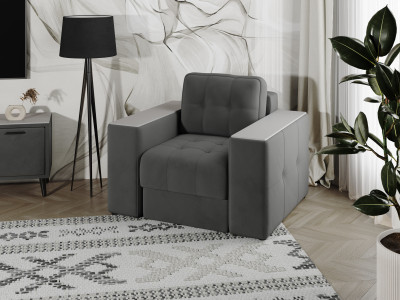 Кресло Виконт, Серый/МДФ Бриз