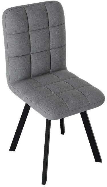Франк ДП 2-17 Стул (паук) (Черный матовый/Микровелюр Серый)