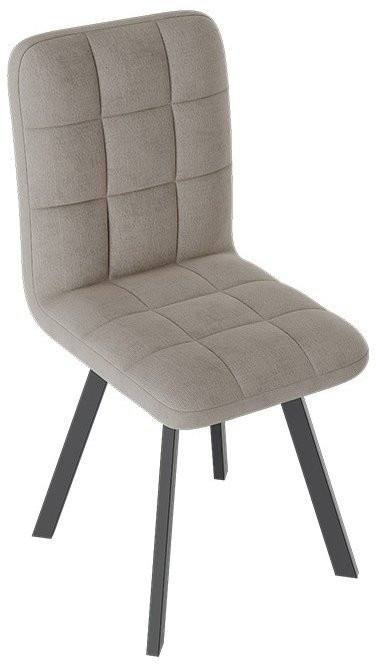 Франк ДП 2-17 Стул (паук) (Черный матовый/Микровелюр Серый)